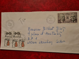 LETTRE 1988  STRASBOURG   BD ANVERS   TIMBRES TAXE COLEOPTERES - Andere & Zonder Classificatie