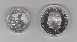2002 Spanien Spanische EU-Ratspräsidentschaft 10  + 12 Euro Silber KM# 1048,1049 - Sonstige & Ohne Zuordnung