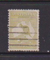 AUSTRALIA    1917    3d  Yellow  Olive    Die II     Wmk  W6      USED - Used Stamps