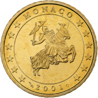 Monaco, Rainier III, 50 Euro Cent, Proof / BE, 2001, Paris, Laiton, FDC - Mónaco