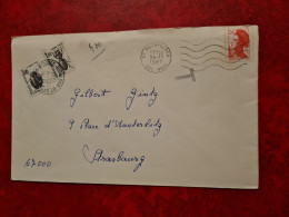 LETTRE 1987 HOCHFELDEN POUR STRASBOURG     TIMBRES TAXE COLEOPTERES - Other & Unclassified