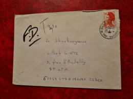 LETTRE 1983 STRASBOURG   CENTRE DE TRI   TIMBRES TAXE COLEOPTERES - Other & Unclassified