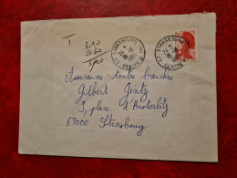LETTRE 1985 STRASBOURG   CENTRE DE TRI   TIMBRES TAXE COLEOPTERES - Other & Unclassified