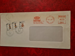 LETTRE 1987 LINGOLSHEIM ENTETE BAMA POUR LES PIEDS   POUR  STRASBOURG    TIMBRES TAXE COLEOPTERES - Andere & Zonder Classificatie