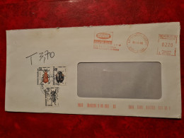 LETTRE 1986 LINGOLSHEIM ENTETE BAMA POUR LES PIEDS   POUR  STRASBOURG    TIMBRES TAXE COLEOPTERES - Altri & Non Classificati