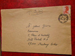 LETTRE 1985 SCHILTIGHEIM   POUR  STRASBOURG    TIMBRES TAXE COLEOPTERES - Other & Unclassified