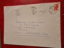 LETTRE 1984 BARR   POUR  STRASBOURG    TIMBRES TAXE COLEOPTERES - Andere & Zonder Classificatie