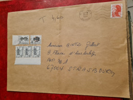 LETTRE 1984 OLWISHEIM CACHET  VENDENHEIM POUR   STRASBOURG   TIMBRES TAXE COLEOPTERES - Other & Unclassified