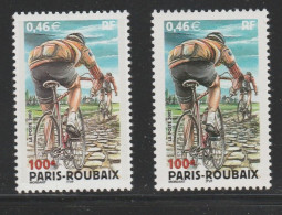 Paris-Roubaix YT 3481 Avec "pavés Roses" + Normal. Pas Courant, Voir Le Scan. Cotes Maury N° 3463 + 3463a : 9.30 €. - Nuovi