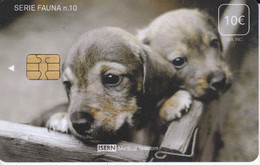 ISN-111 TARJETA DE ESPAÑA DE ISERN DE SERIE FAUNA Nº10  PERRO-CAN-DOG - Otros & Sin Clasificación