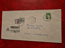 LETTRE 1980 HOENHEIM ENTETE PROCHIBAT SCHILTIGHEIM  POUR STRASBOURG   TIMBRES TAXE - Sonstige & Ohne Zuordnung