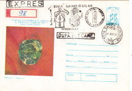 MINERALS, ROMANIA POSTAL STATIONERY - Minerals