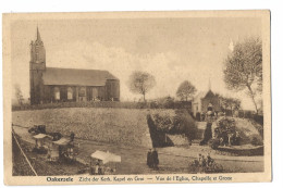 Onkerzele.     -   Achterzicht Van De Kerk,   Kapel En Grot. - Geraardsbergen