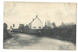 Quaremont.    -    Chemin Du Village.   -   1912   Naar   Sint Nicolaas Waes - Kluisbergen