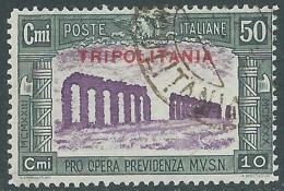 1930 TRIPOLITANIA USATO MILIZIA 50 CENT - RA8-5 - Tripolitania