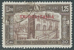 1930 TRIPOLITANIA USATO MILIZIA 1,25 LIRE - RA8-5 - Tripolitaine