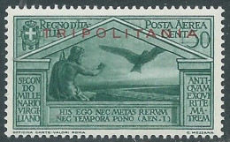 1930 TRIPOLITANIA POSTA AEREA VIRGILIO 50 CENT MNH ** - RA9-7 - Tripolitaine