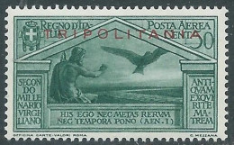 1930 TRIPOLITANIA POSTA AEREA VIRGILIO 50 CENT MNH ** - RA9-7 - Tripolitania