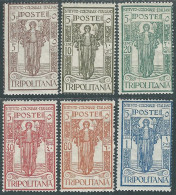 1926 TRIPOLITANIA PRO ISTITUTO COLONIALE 6 VALORI MH * - RA9-8 - Tripolitaine