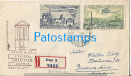 221490 CZECH REPUBLIC BRNO COVER CANCEL YEAR 1960 REGISTERED CIRCULATED TO ARGENTINA NO POSTAL POSTCARD - Other & Unclassified