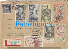 221496 CZECH REPUBLIC KOLLAROVA COVER CANCEL YEAR 1960 REGISTERED CIRCULATED TO ARGENTINA NO POSTAL POSTCARD - Other & Unclassified