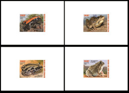 NIGER 2023 SET OF 4 DELUXE PROOF - AMPHIBIANS AMPHIBIENS - FROGS FROG GRENOUILLES GRENOUILLE - Grenouilles