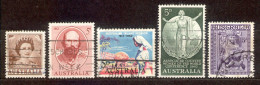 Australia Australien 1962 - Michel Nr. 316 - 320 O - Oblitérés