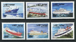 304 VIETNAM 1990 - Yvert 1115/20 - Bateau Cargo Helicoptere - Neuf ** (MNH) Sans Trace De Charniere - Viêt-Nam