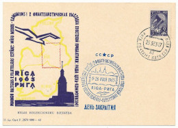 SC Stationery Postcard / 2nd Baltic Philatelic Exhibition - 5 To 26 May 1963 Riga, Latvia SSR - Cartas & Documentos