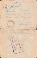 Saigon Principal Cochinchine 1945. Lettre Pour Saigon, Troupes Françaises En Chine. Contrôlé Au Départ - Guerre D'Indochine / Viêt-Nam