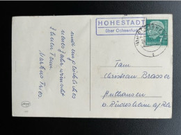 GERMANY 1958? POSTCARD OCHSENFURT TO AULHAUSEN 24-12-1958? DUITSLAND DEUTSCHLAND HOHESTADT UBER - Cartoline Illustrate - Usati