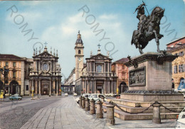 CARTOLINA  TORINO,PIEMONTE-PIAZZA S.CARLO-STORIA,MEMORIA,CULTURA,RELIGIONE,IMPERO ROMANO,BELLA ITALIA,VIAGGIATA 1969 - Lugares Y Plazas