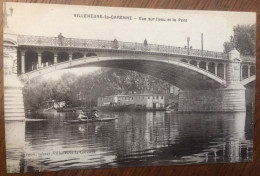 CPA VILLENEUVE LA GARENNE 92 Vue Sur L'eau Et Le Pont - Villeneuve La Garenne