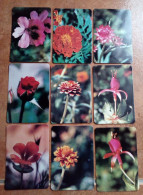 9 Calendriers De Poche Fleurs - Petit Format : 1981-90