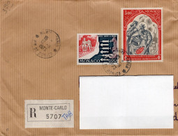 Lettre Recommandée De Monte Carlo Pour Montbéliard France  17/9/1973 - Poststempel