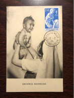 MONACO MAX. CARD FDC 1946 YEAR  TUBERCULOSIS TBC HEALTH MEDICINE - Storia Postale