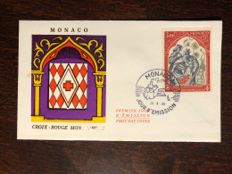 MONACO FDC 1969 YEAR RED CROSS HEALTH MEDICINE - Lettres & Documents