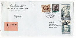 Saint Marin - Lettre Recommandée De 1986 De San Marin Pour Paris - GF - Brieven En Documenten