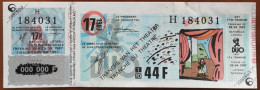 Billet De Loterie Nationale Belgique 1987 17e Tranche Du Théâtre - 29-4-1987 - Billetes De Lotería