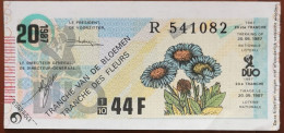 Billet De Loterie Nationale Belgique 1987 20e Tranche Des Fleurs - 20-5-1987 - Biglietti Della Lotteria