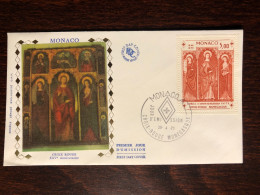 MONACO FDC 1973 YEAR CROIX ROUGE RED CROSS HEALTH MEDICINE - Lettres & Documents