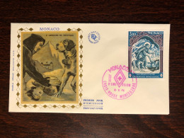 MONACO FDC 1974 YEAR CROIX ROUGE RED CROSS HEALTH MEDICINE - Storia Postale