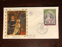 MONACO FDC 1976 YEAR CROIX ROUGE RED CROSS HEALTH MEDICINE - Brieven En Documenten