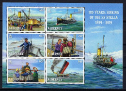 Alderney - Aurigny 2019 Naufrage Du SS Stella Yvert Bloc N° F626 ** MNH - Alderney