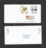 EL)2012 ISRAEL, WILDLIFE PROTECTION, TURTLE, BEN GURION INTERNATIONAL AIRPORT, CIRCULATED COVER FROM HERZLIYA TO FLORIDA - Gebraucht (mit Tabs)