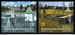 SALE!!! BOSNIA HERZEGOVINA SERBIA SERB POST PALE BOSNIE BOSNIEN 2017 EUROPA CEPT CASTLES 2 Stamps Set MNH ** - 2017