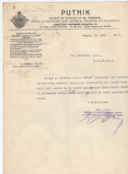 1929. KINGDOM OF SHS,SERBIA,BELGRADE,PUTNIK,TOURIST SOCIETY LETTERHEAD,LETTER TO LONDON SHS CONSULATE,1 REVENUE STAMP - Briefe U. Dokumente