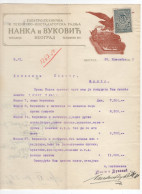 1922. KINGDOM OF SHS,SERBIA,BELGRADE,ADLER TYPEWRITER,LETTERHEAD,LETTER TO STATE COUNCIL,1 REVENUE STAMP - Lettres & Documents