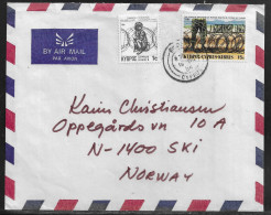 Cyprus. Stamps Sc. RA3 And 631 On Airmail Letter, Sent From Nicosia At 16.08.84 To Norway - Brieven En Documenten