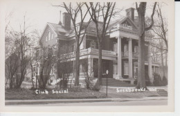 Club Social  Sherbrooke Québec Canada. Real Photo B&W CKC1910-1962 Grand Bâtiment Galeries 2 Cheminées  Colonnes   2 S - Sherbrooke